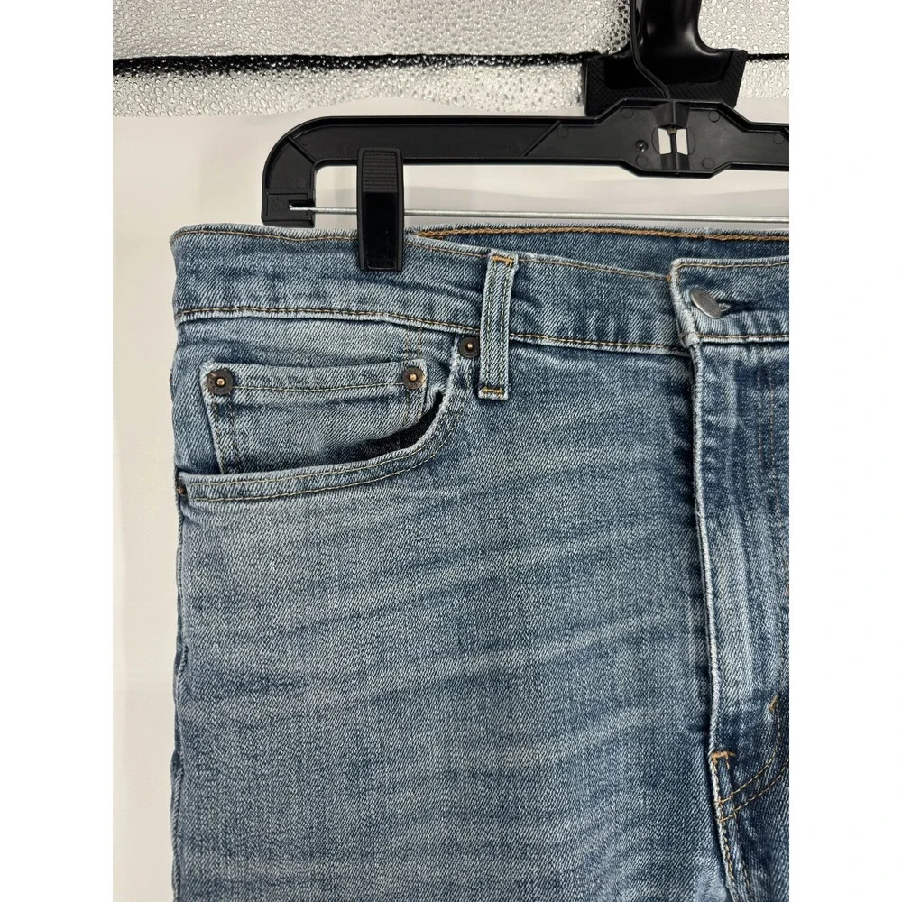 Levis Slim Fit Straight Leg 513 Jeans Mens 36x30 Blue Denim Cotton Light Wash